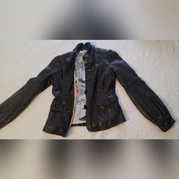 AUTHENTIC CHIC LUXURY LADIES MACKAGE LEATHER JACKET - Picture 10 of 13